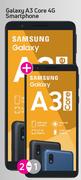 2 x Samsung Galaxy A3 Core 4G Smartphone-On Red Flexi 125 & Promo 65 PM x 24