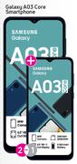 2 x Samsung Galaxy A03 Core Smartphone-On Red Flexi 125 & Promo 65 PM x 24