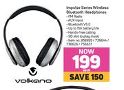 Volkano Impulse Series Wireless Bluetooth Headphones