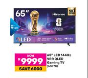 Hisense 65" LED 144Hz VRR QLED Gaming TV 65Q7Q