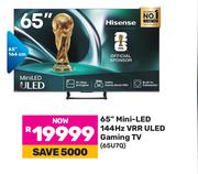 Hisense 65" Mini LED 144Hz VRR ULED Gaming TV 65U7Q