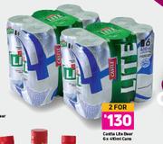 Castle Lite Beer-For 2 x 6x410ml Cans