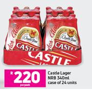 Castle Lager NRB 24 x 340ml-Per Case