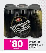 Windhoek Draught Can 440ml-Per Pack