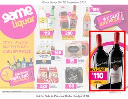 Game Liquor : Stock Up With Everyday Low Prices (20 September - 23 September 2021), page 1
