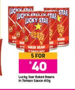 Lucky Star Baked Beans in Tomato Sauce-For 5 x 410g