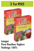 Laager Pure Rooibos Tagless Teabags-For 2 x 160's Pack