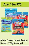 Mister Sweet Or Manhattan Sweets Assorted-For Any 4 x 125g