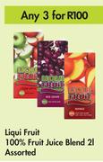 Liqui Fruit 100% Fruit Juice Blend Assorted-For Any 3 x 2Ltr
