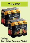 Carling Black Label Cans-For 2 x 6x500ml