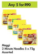 Maggi 2 Minute Noodles Assorted-For Any 5 x 73g