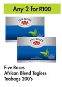 Five Roses African Blend Tagless Teabags 200's Pack-For Any 2
