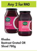 Rhodes Beetroot Grated Or Sliced-For Any 2 x 780g