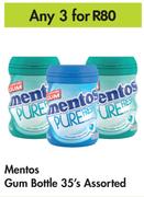 Mentos Gum Bottle Assorted-For Any 3 x 35's