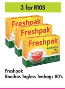 Freshpak Rooibos Tagless Teabags-For 3 x 80's