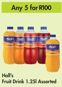 Hall's Fruit Drink Assorted-For Any 5 x 1.25Ltr