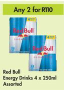 Red Bull Energy Drinks 4x250ml Assorted-For Any 2