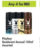 Playboy Deodorant Aerosol Assorted-For Any 4 x 150ml