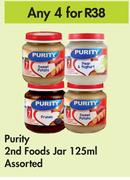 Purity 2nd Foods Jar Assorted-For Any 4 x 125ml