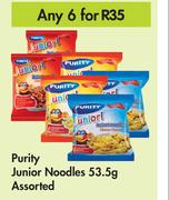 Purity Junior Noodles Assorted-For Any 6 x 53.5g