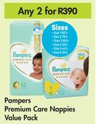 Pampers Premium Care Nappies Value Pack-For Any 2
