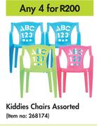 Kiddies Chairs Assorted-For Any 4