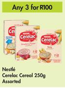 Nestle Cerelac Cereal Assorted-For Any 3 x 250g