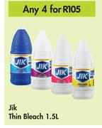Jik Thin Bleach-For Any 4 x 1.5L