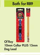 Ol'Roy 10mm Collar Plus 15mm Dog Lead-Both For