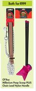 Ol'Roy Millenium Poop Scoop Plus Chain Lead Nylon Handle-Both For