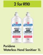Puridene Waterless Hand Sanitiser-For 2 x 1L