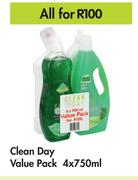 Clean day Value pack-4 x 750ml For All