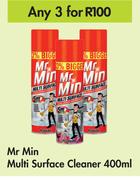 Mr Min Multi Surface Cleaner-For Any 3 x 400ml