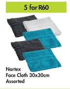Nortex Face Cloth Assorted-For 5 x 30 x 30cm