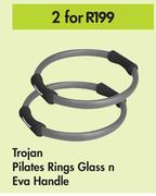 Trojan Pilates Rings Glass n Eva Handle-For 2