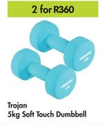 Trojan 5Kg Soft Touch Dumbbell-For 2