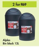 Alplas Bin Black-For 2 x 12L