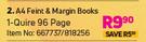 Game A4 Feint & Margin Books 1 Quire 96 Page