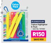 Staedtler Triplus Highlighter 8 Pack Value Pack