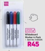 Simple Choice Whiteboard Marker 4 Pack