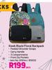 Hawk Black/Floral Backpack-Each