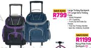 Large Trolley Backpack Or Large Girls Trolley Case-Each