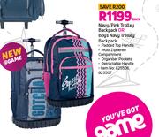Navy/Pink Trolley Backpack Or Boys Navy Trolley Backpack-Each