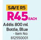 Addis 800ml Bottle Blue-Each