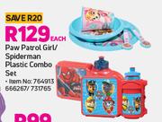 Paw Patrol Girl/Spiderman Plastic Combo Set-Each