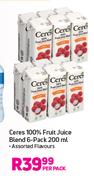 Ceres 100% Fruit Juice Blend-6 x 200ml