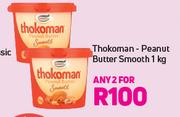 Thokoman Peanut Butter Smooth-For Any 2 x 1kg