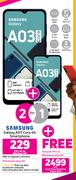 2 x Samsung Galaxy A03 Core 4G Smartphone-On Red Flexi 125 + On Promo 65