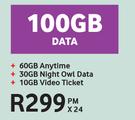 Vodafone Red Hot Dealz-On 100GB Data