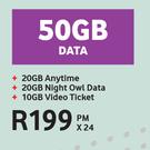 Vodafone Red Hot Dealz-On 50GB Data